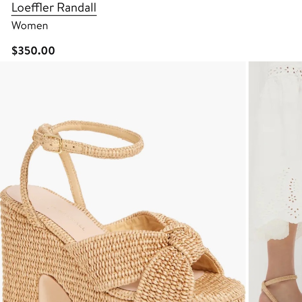 Loeffler Randall Women's Natural Woven Wedges